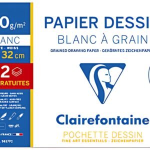 Clairefontaine Papier dessin "Blanc à Grain", pack promo