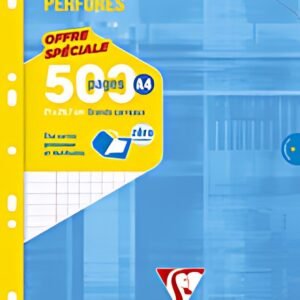Clairefontaine Feuillets mobiles perforés, A4, séyès