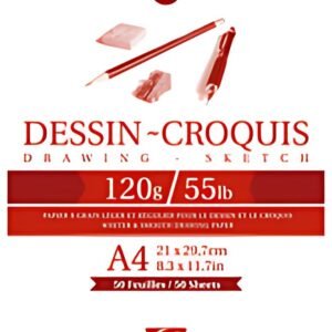Clairefontaine Bloc papier dessin Croquis, A5, 160 g/m2