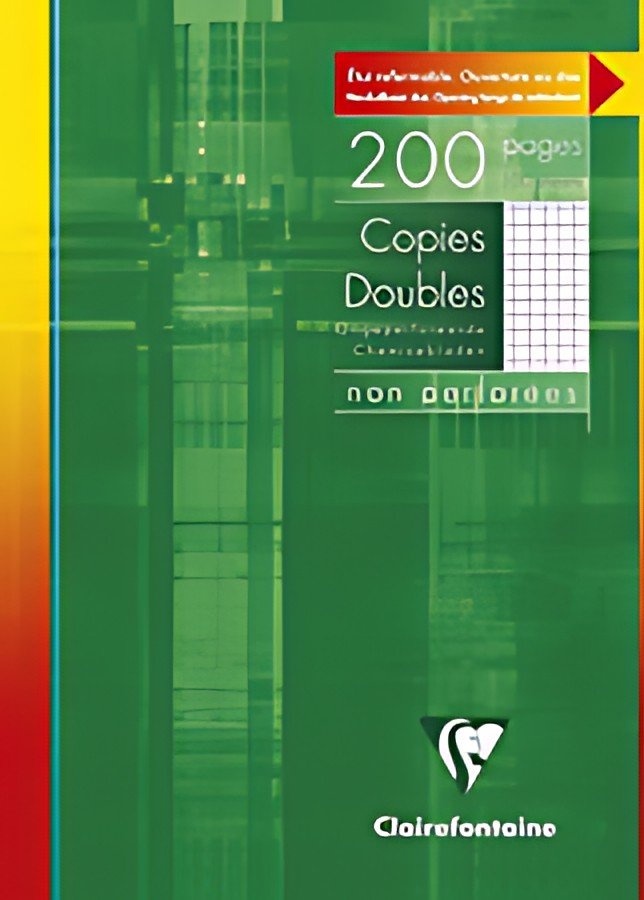 Clairefontaine Copies doubles non perforées, A4, 200 pages