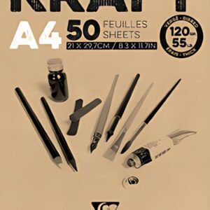 Clairefontaine Bloc papier dessin "KRAFT", A3, 120 g/m2