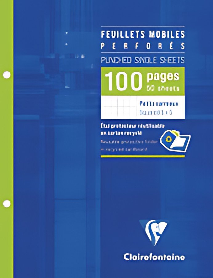 Clairefontaine Feuillets mobiles perforés, 170 x 220 mm