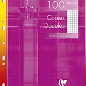 Clairefontaine Copies doubles perforées, A4, quadrillé 5/5