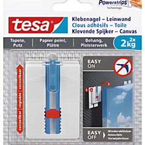 tesa Powerstrips Clou adhésif, pour papier peint et plâtre