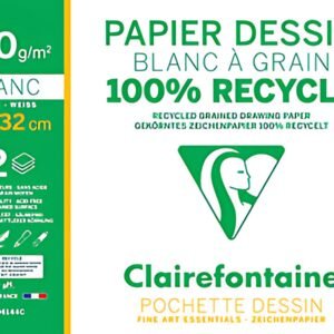 Clairefontaine Papier dessin "Blanc à Grain" 100% recyclé