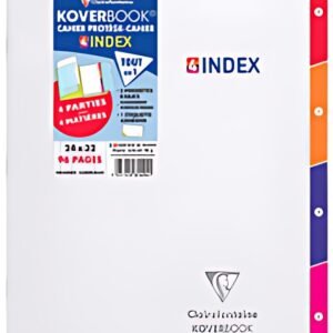 Clairefontaine Cahier piqûre KOVERBOOK 4INDEX, 240 x 320 mm
