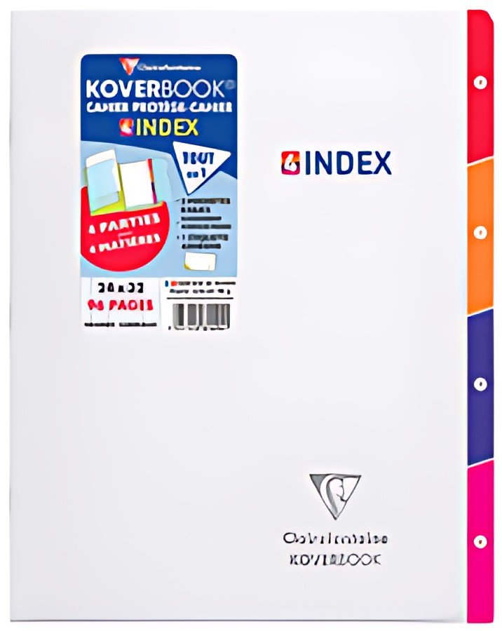 Clairefontaine Cahier piqûre KOVERBOOK 4INDEX, 240 x 320 mm