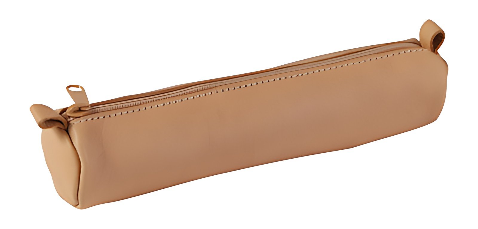 Clairefontaine Trousse ronde, cuir naturel