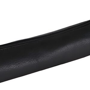 Clairefontaine Trousse petite ronde, cuir noir vieilli