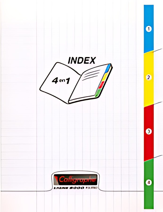 Calligraphe Cahier 4 index 8000 POLYPRO, 170 x 220 mm