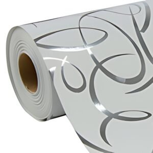 Clairefontaine Papier cadeau "Arabesque argent", en rouleau