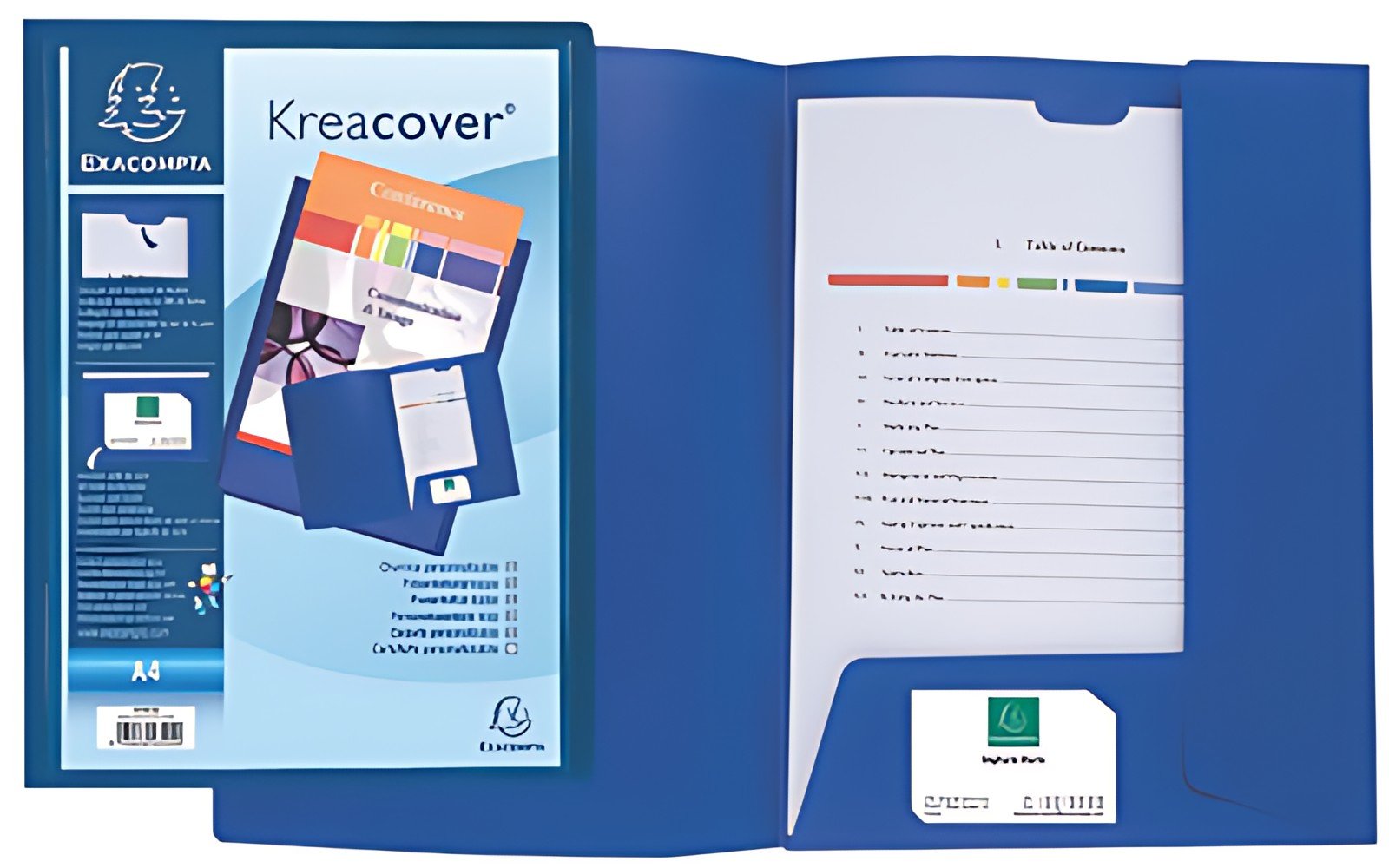 EXACOMPTA Chemise personnalisable Kreacover, PP, A4, blanc