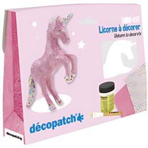 décopatch Kit papier mâché "Licorne", 5 pièces