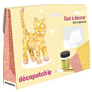 décopatch Kit papier mâché "Chat", 5 pièces