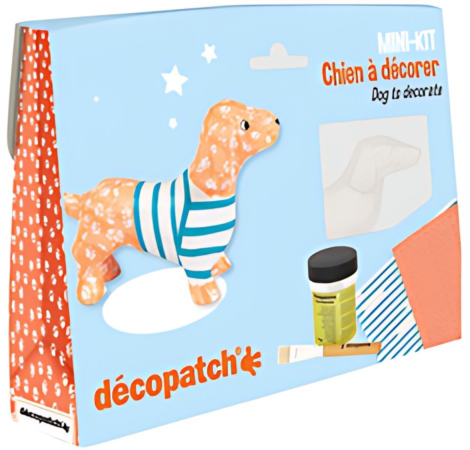 décopatch Kit papier mâché "Teckel", 5 pièces