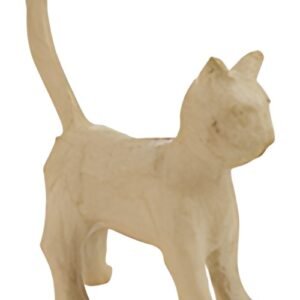 décopatch Support en papier mâché "Chat", 130 mm