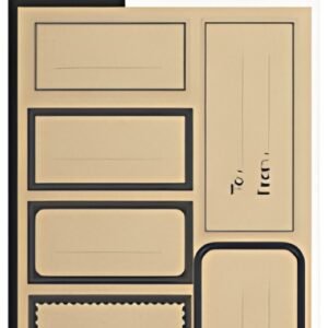 Clairefontaine Etiquettes adhésives "Rectangle kraft", noir