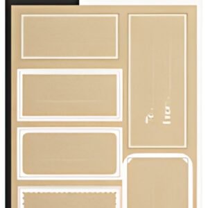 Clairefontaine Etiquettes adhésives "Rectangle kraft",blanc