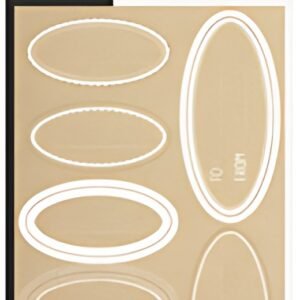 Clairefontaine Etiquettes adhésives "Ovale kraft", blanc