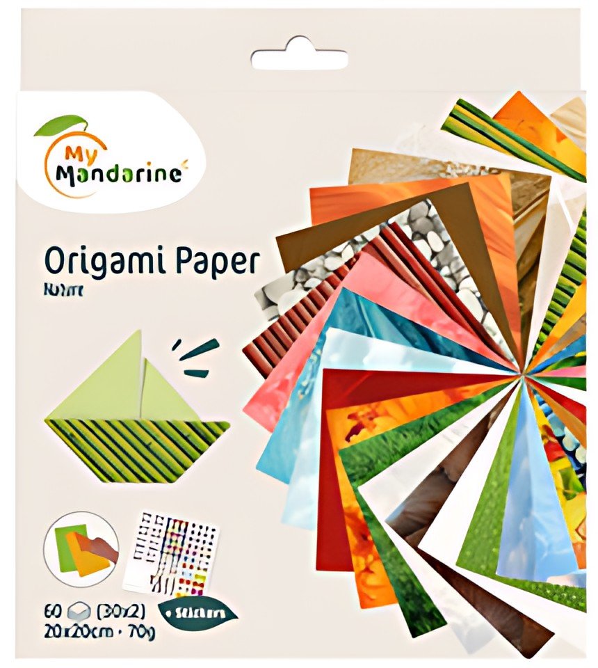 My Mandarine Feuilles à plier Origami Paper "Nature"