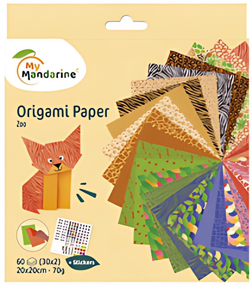 My Mandarine Feuilles à plier Origami Paper "Zoo"