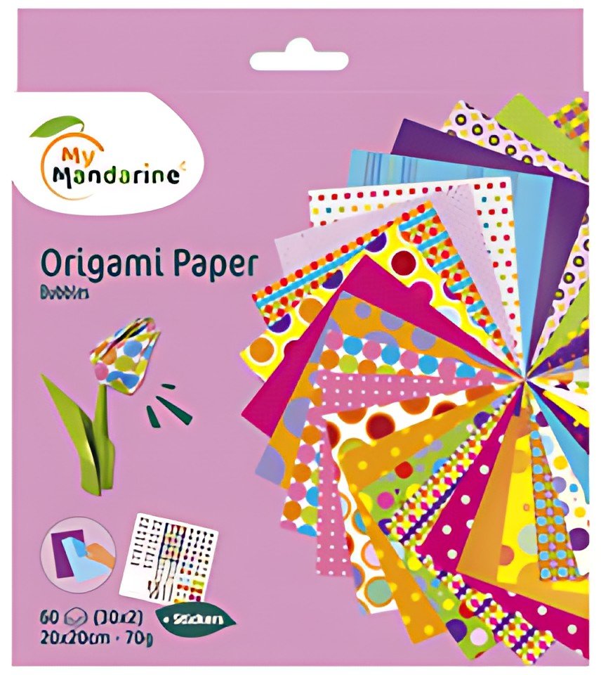 My Mandarine Feuilles à plier Origami Paper "Bubbles"