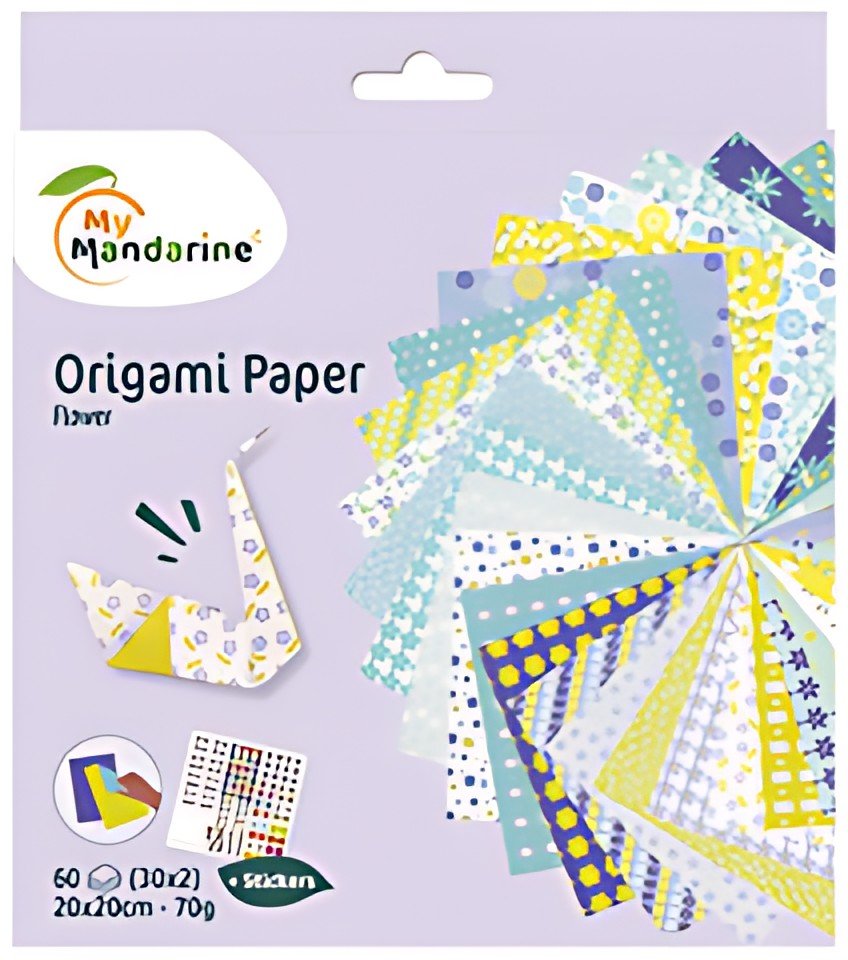 My Mandarine Feuilles à plier Origami Paper "Flowers"