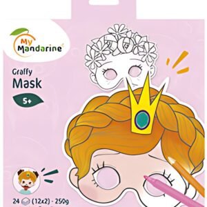 My Mandarine Carnet de coloriage Graffy Pop Mask "Girl"
