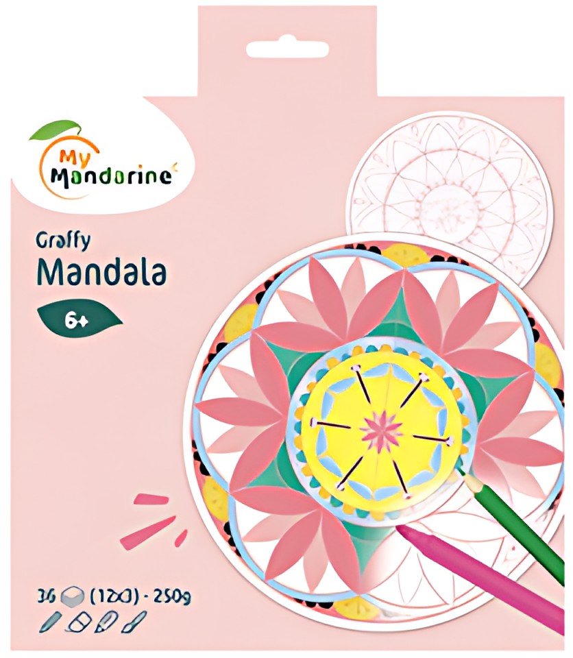 My Mandarine Carnet de coloriage "Graffy Pop Mandala"