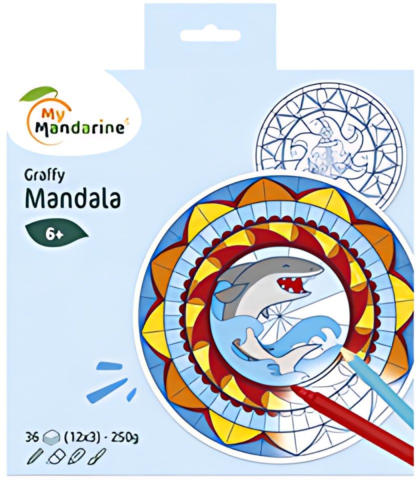 My Mandarine Carnet de coloriage "Graffy Pop Mandala"