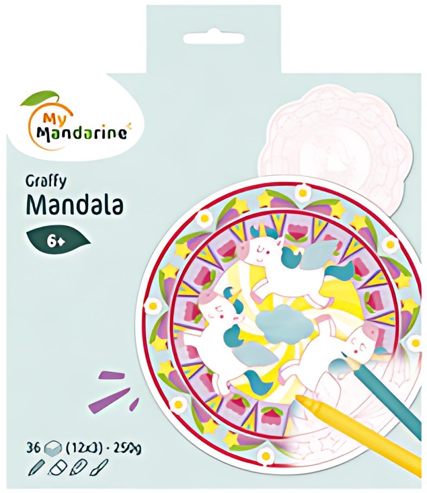 My Mandarine Carnet de coloriage "Graffy Pop Mandala"