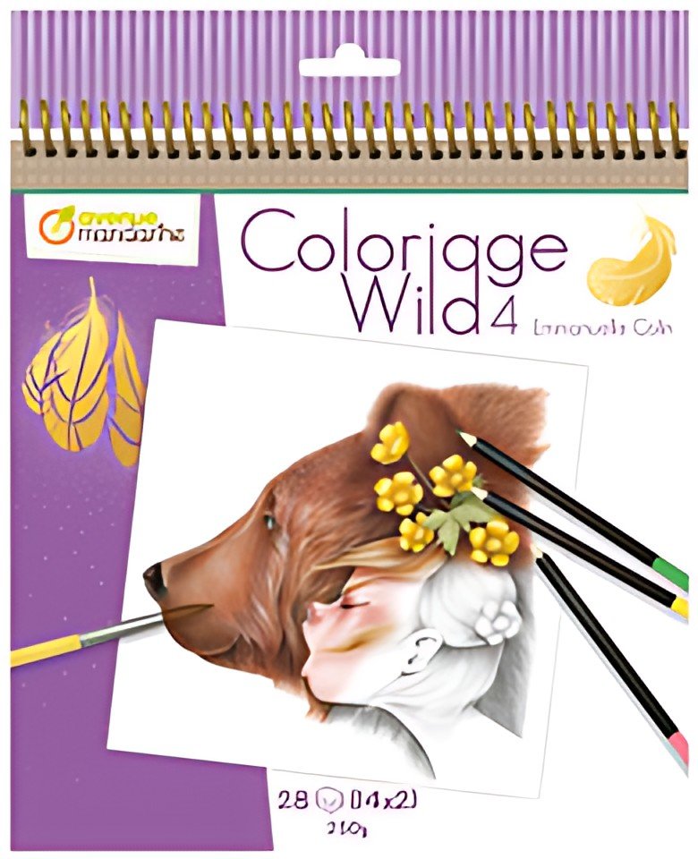 My Mandarine Carnet de coloriage "Wild 4"
