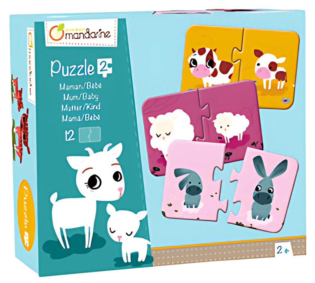 My Mandarine Puzzle à 2 pièces "Mère & petit"