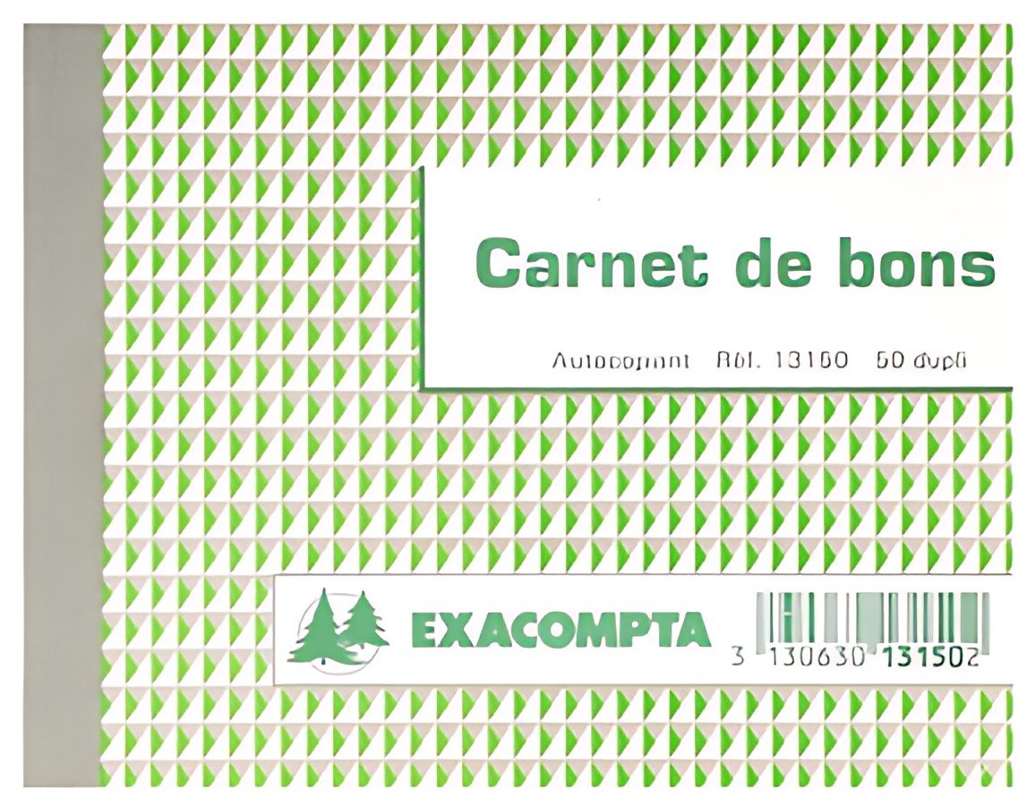 EXACOMPTA Manifold "Bon pour", 105 x 135 mm, dupli