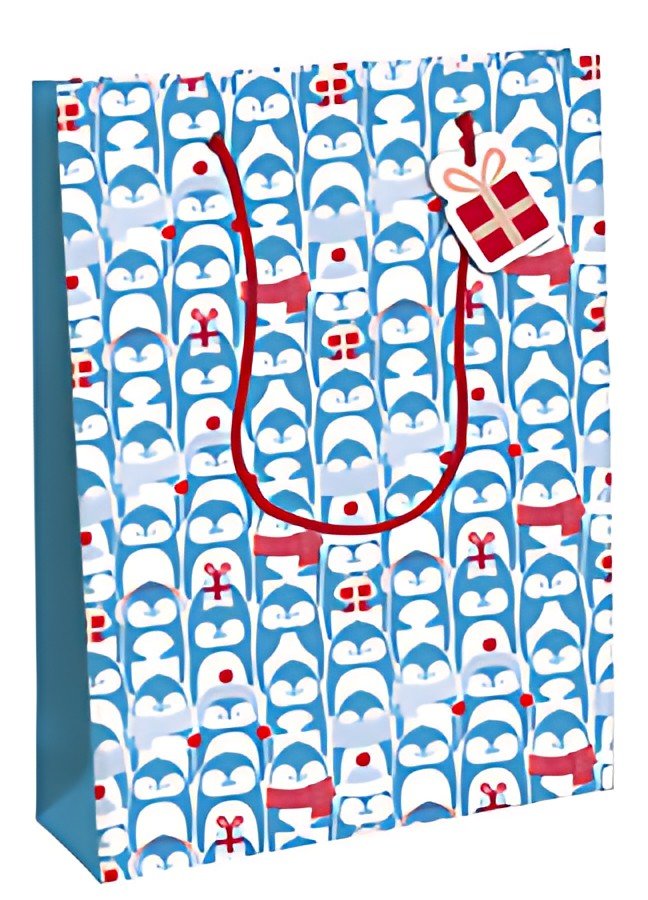 Clairefontaine Sac cadeau de Noël "Pinguine", large