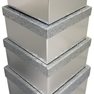 Clairefontaine Boîtes cadeaux "Pailleté argent", set de 4