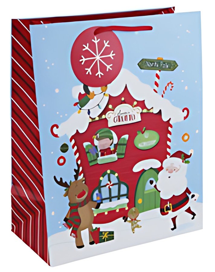Clairefontaine Sac cadeau de Noël "Maison pain d'épices"