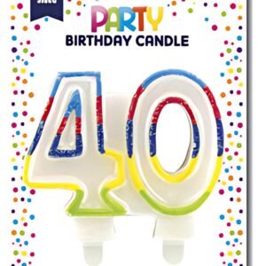 Clairefontaine Bougie nombre "Pailletée", numéro 40