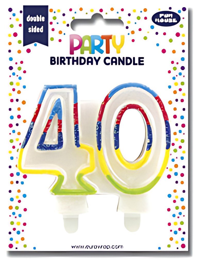 Clairefontaine Bougie nombre "Pailletée", numéro 40