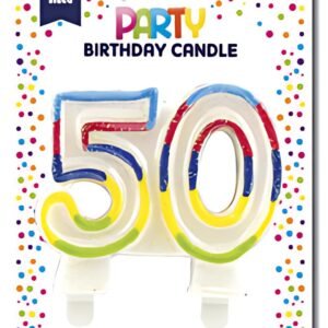 Clairefontaine Bougie nombre "Pailletée", numéro 50