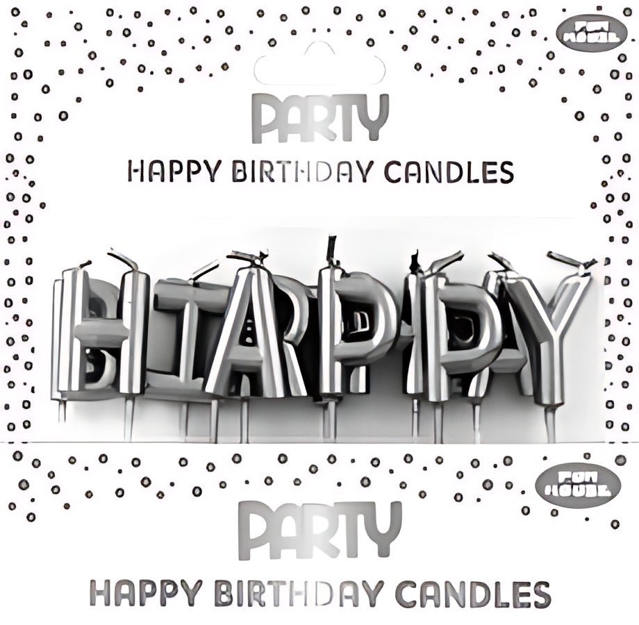 Clairefontaine Set bougies d'anniversaire Happy Birthday