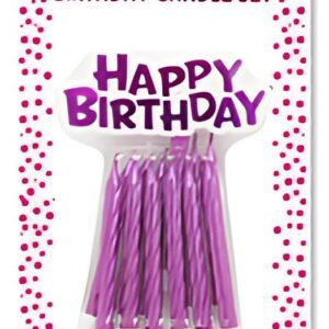 Clairefontaine Bougie d'anniversaire Happy Birthday, rose