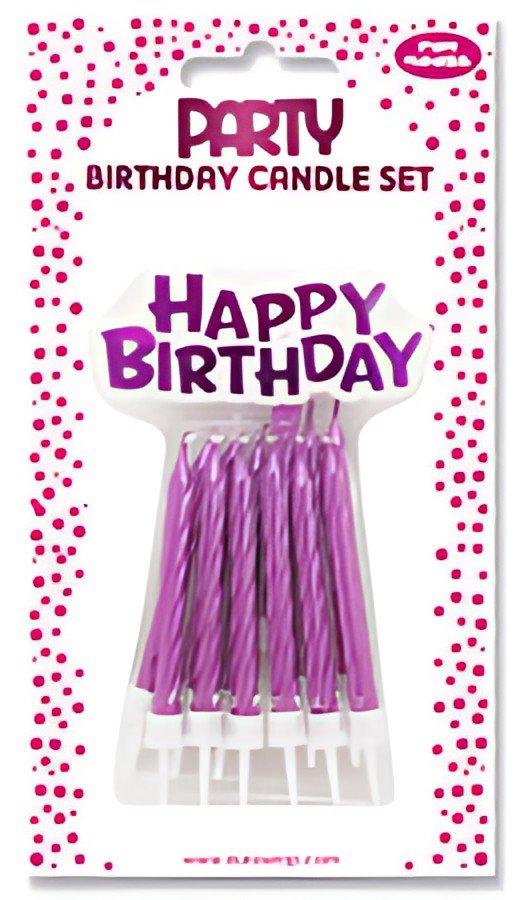 Clairefontaine Bougie d'anniversaire Happy Birthday, rose