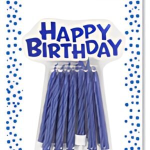 Clairefontaine Bougie d'anniversaire Happy Birthday, bleu