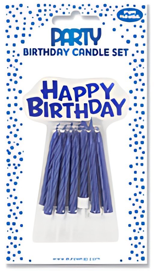Clairefontaine Bougie d'anniversaire Happy Birthday, bleu
