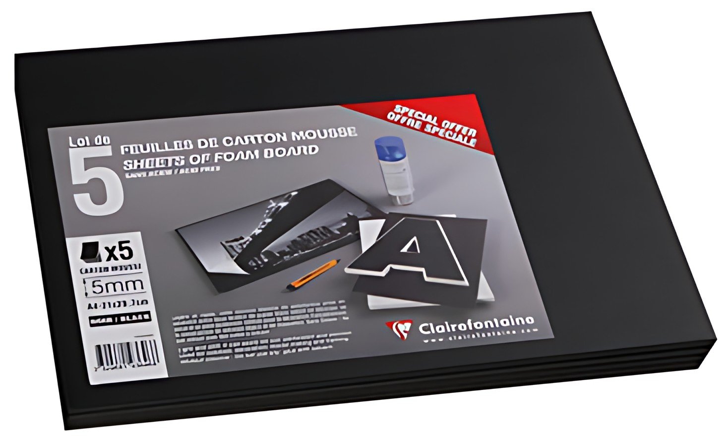 Clairefontaine Carton mousse, 297 x 420 mm (A3), 3 mm, noir
