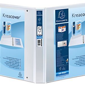 EXACOMPTA Classeur personnalisable Kreacover, A5, blanc