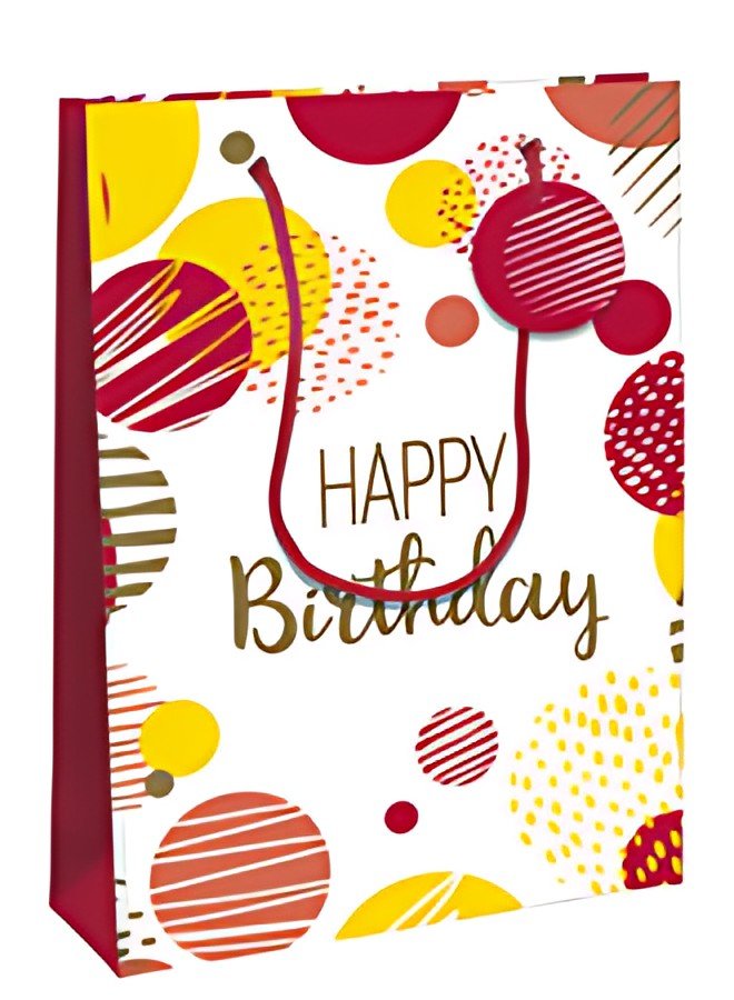 Clairefontaine Sac cadeau "Happy Birthday rose", large
