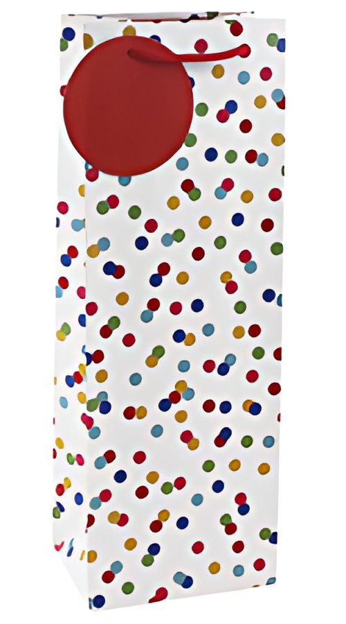 Clairefontaine Sac cadeau pour bouteille "Pois colorés"