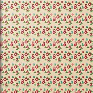 Clairefontaine Papier cadeau "Tiny Rolls fleurs rouges"